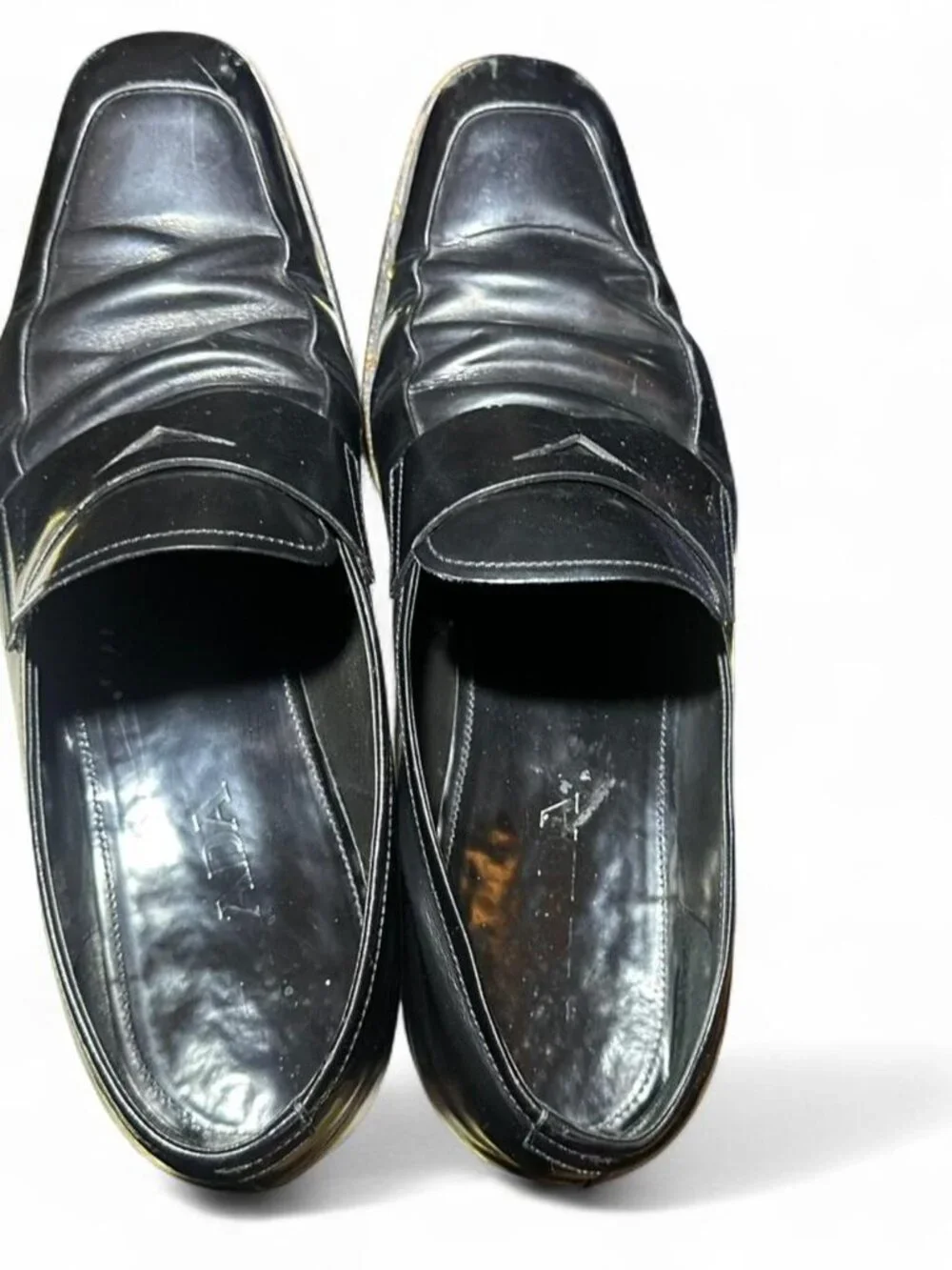Prada Black Dress Loafers Size 10.5 - Picture 7 of 8